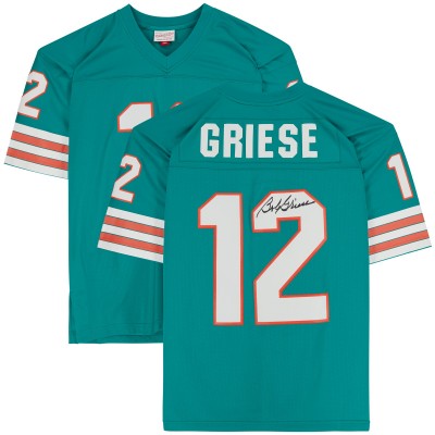 Игровая джерси Autographed Miami Dolphins Bob Griese Fanatics Authentic Mitchell & Ness Aqua Replica