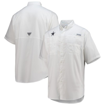 Рубашка с коротким рукавом Dallas Cowboys Columbia White Tamiami Omni-Shade