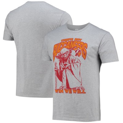 Футболка Tampa Bay Buccaneers Junk Food Disney Star Wars Yoda Win We Will - Heathered Gray