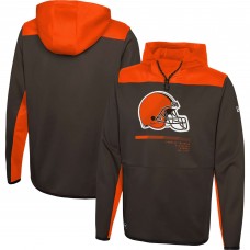 Толстовка Cleveland Browns New Era Combine Authentic Hard Hitter - Brown