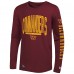 Футболка с длинным рукавом Washington Commanders New Era Combine Authentic Home Stadium - Burgundy