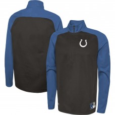 Indianapolis Colts New Era Combine Authentic O-Line Raglan Half-Zip Jacket - Charcoal