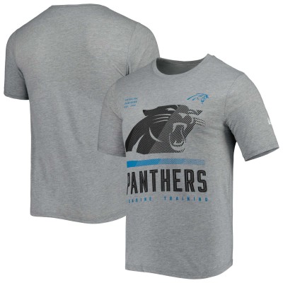 Футболка Carolina Panthers New Era Combine Authentic Red Zone - Heathered Gray