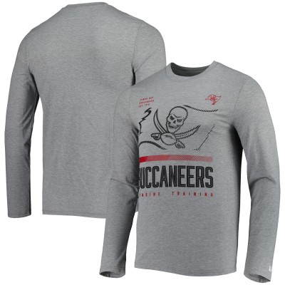 Футболка с длинным рукавом Tampa Bay Buccaneers New Era Combine Authentic Red Zone - Heathered Gray