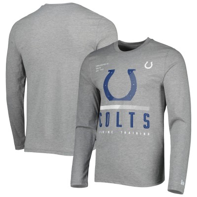 Футболка с длинным рукавом Indianapolis Colts New Era Combine Authentic Red Zone - Heathered Gray