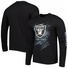 Футболка с длинным рукавом Las Vegas Raiders New Era Combine Authentic Action - Black