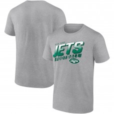 Mens Heathered Gray New York Jets To The Wire T-Shirt
