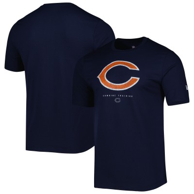 Футболка Chicago Bears New Era Navy Combine Authentic Ball Logo