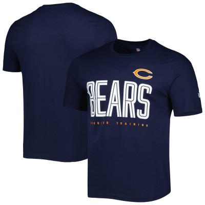 Футболка Chicago Bears New Era Combine Authentic Training Huddle Up - Navy