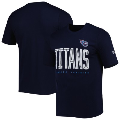 Футболка Tennessee Titans New Era Combine Authentic Training Huddle Up - Navy