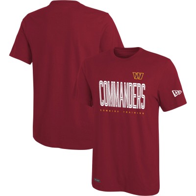 Футболка Washington Commanders New Era Combine Authentic Training Huddle Up - Burgundy