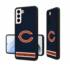 Именной чехол на телефон Samsung Chicago Bears Stripe Design Galaxy