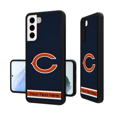 Именной чехол на телефон Samsung Chicago Bears Stripe Design Galaxy - оригинальные аксессуары NFL Чикаго Бирз