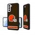 Именной чехол на телефон Samsung Cleveland Browns Stripe Design Galaxy - оригинальные аксессуары NFL Кливлэнд Браунс