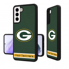 Именной чехол на телефон Samsung Green Bay Packers Stripe Design Galaxy