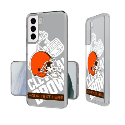 Именной чехол на телефон Samsung Cleveland Browns Tilt Design Galaxy - оригинальные аксессуары NFL Кливлэнд Браунс