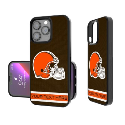 Именной чехол на iPhone Cleveland Browns Stripe Design - оригинальные аксессуары NFL Кливлэнд Браунс