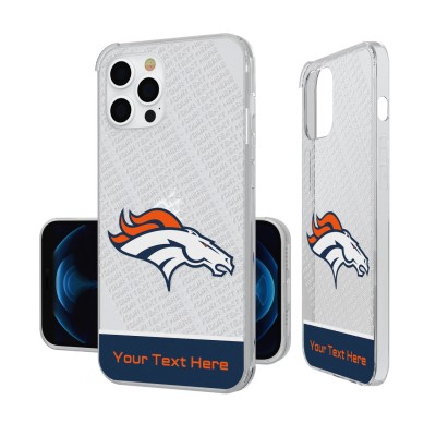 Denver Broncos Personalized Endzone Plus Design iPhone Clear Case