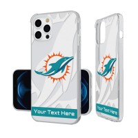 Чехол на телефон Miami Dolphins Personalized Tilt Design iPhone Clear