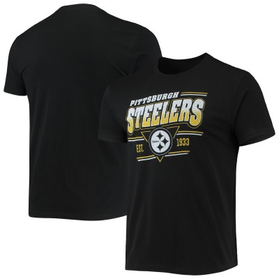 Pittsburgh Steelers Junk Food Black Throwback T-Shirt