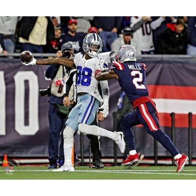 Unsigned Dallas Cowboys CeeDee Lamb Fanatics Authentic Winning Touchdown Catch vs. Patriots Photograph