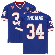 Игровая джерси Autographed Buffalo Bills Thurman Thomas Fanatics Authentic Blue Mitchell & Ness Authentic with HOF 2007 Inscription