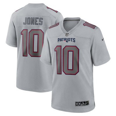 Игровая джерси Mac Jones New England Patriots Nike Atmosphere Fashion - Gray