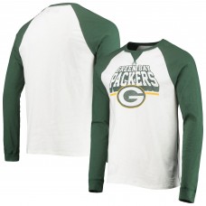 Футболка с длинным рукавом Green Bay Packers Junk Food Colorblock - White/Green