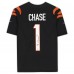 Autographed Cincinnati Bengals JaMarr Chase Fanatics Authentic Black Nike Limited Jersey