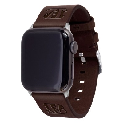 Ремешок для часов Cincinnati Bengals Leather Apple Watch - Brown