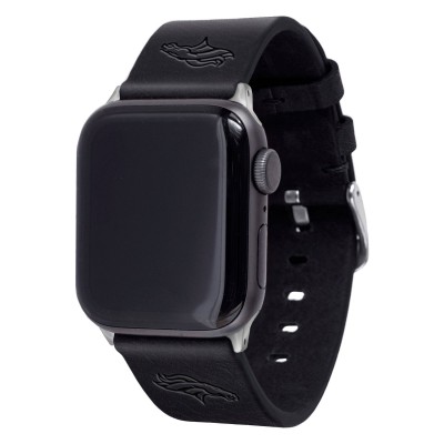 Браслет Denver Broncos Leather Apple Watch - Black - оригинальные аксессуары NFL