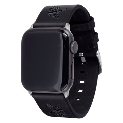 Браслет Minnesota Vikings Leather Apple Watch - Black