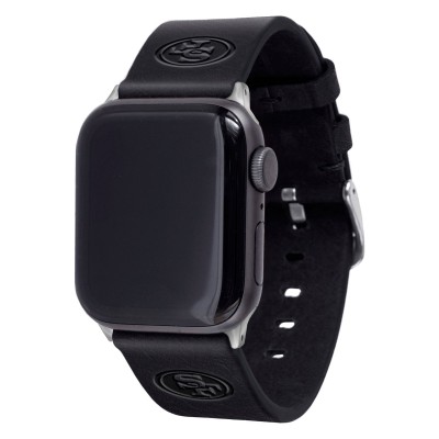 Ремешок для часов San Francisco 49ers Leather Apple Watch - Black