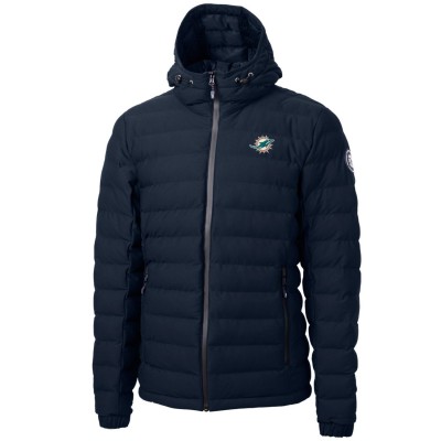 Куртка на молнии Miami Dolphins Cutter & Buck Mission Ridge Repreve - Navy