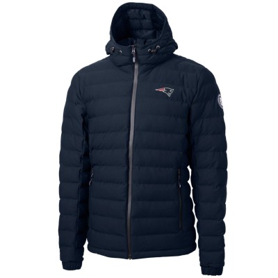 New England Patriots Cutter & Buck Navy Mission Ridge Repreve Full-Zip Puffer Jacket