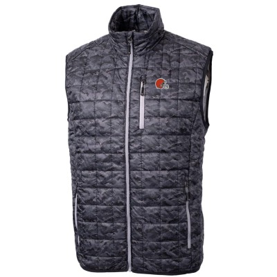 Жилетка Cleveland Browns Cutter & Buck Rainier Printed Puffer - Black