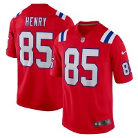 New England Patriots Hunter Henry Nike Red Game Alternate Jersey