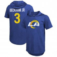 Футболка с капюшоном Odell Beckham Jr. Los Angeles Rams Majestic Threads Player Name & Number Tri-Blend - Royal