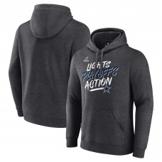Толстовка с капюшоном Dallas Cowboys 2021 NFL Playoffs Bound Lights Action - Heathered Charcoal