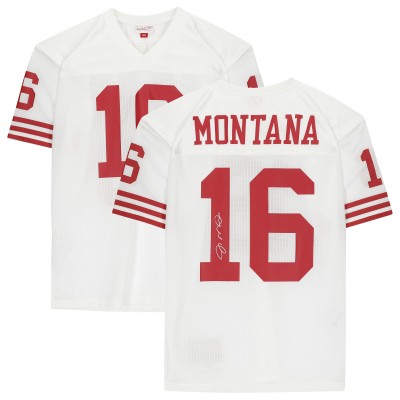 Autographed San Francisco 49ers Joe Montana Fanatics Authentic White Mitchell & Ness Authentic Jersey