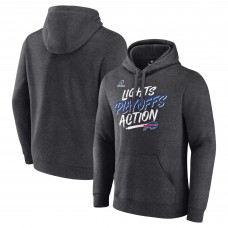 Толстовка с капюшоном Buffalo Bills 2021 NFL Playoffs Bound Lights Action - Heathered Charcoal