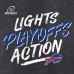 Толстовка с капюшоном Buffalo Bills 2021 NFL Playoffs Bound Lights Action - Heathered Charcoal - оригинальная атрибутика плейофф НФЛ 2021/2022