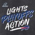 Футболка Buffalo Bills 2021 NFL Playoffs Bound Lights Action - Heathered Charcoal - оригинальная атрибутика плейофф НФЛ 2021/2022