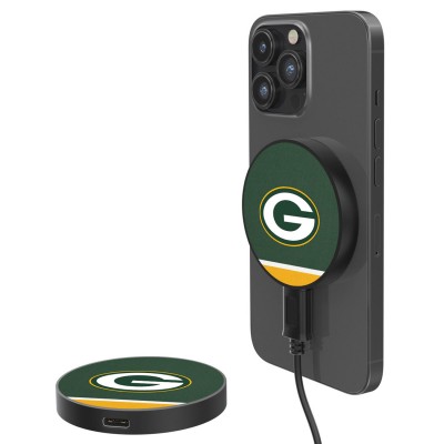 Беспроводное зарядное устройство Green Bay Packers 10-Watt Stripe Design - оригинальные аксессуары NFL Грин Бэй Пэкерс