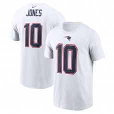 Футболка с номером Mac Jones New England Patriots Nike - White