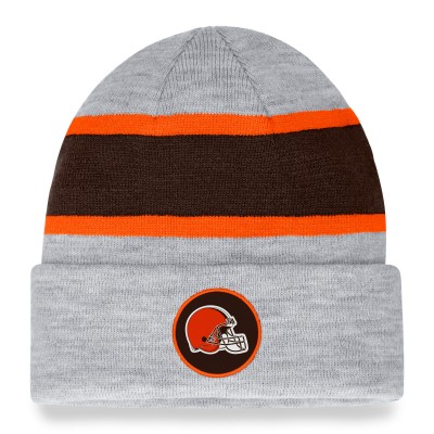 Cleveland Browns Fanatics Heather Gray Logo Cuffed Knit Hat