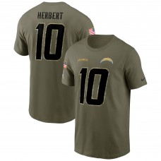Футболка Justin Herbert Los Angeles Chargers Nike 2022 Salute To Service- Olive