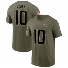 Футболка Mac Jones New England Patriots Nike 2022 Salute To Service- Olive