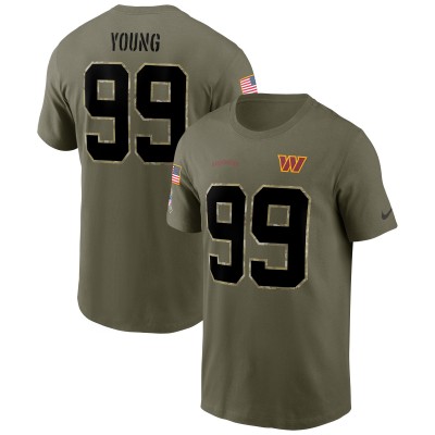 Футболка Chase Young Washington Commanders Nike 2022 Salute To Service- Olive