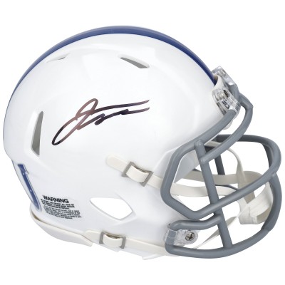 Autographed Indianapolis Colts Jonathan Taylor Fanatics Authentic Riddell 2021 Season Throwback Logo Speed Mini Helmet